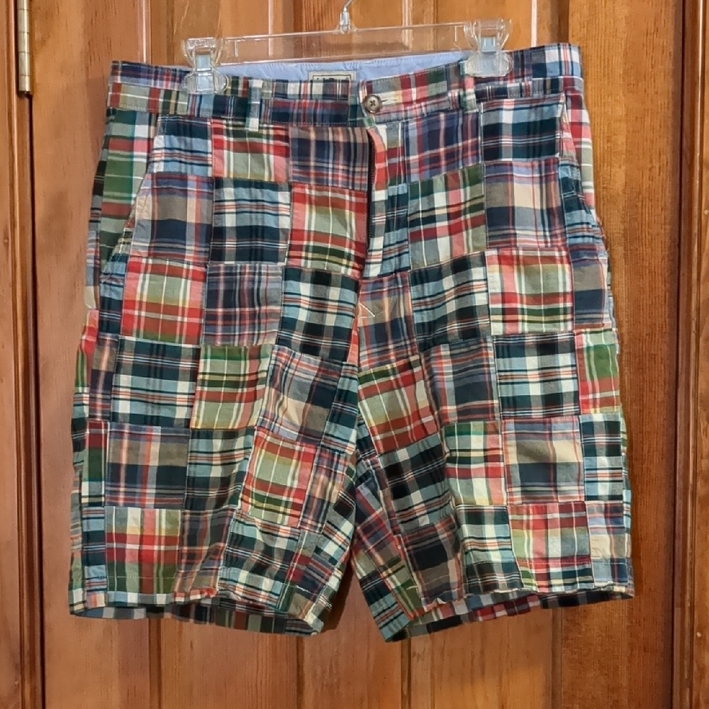 L.L. Bean Men's Plaid Patchwork Shorts
